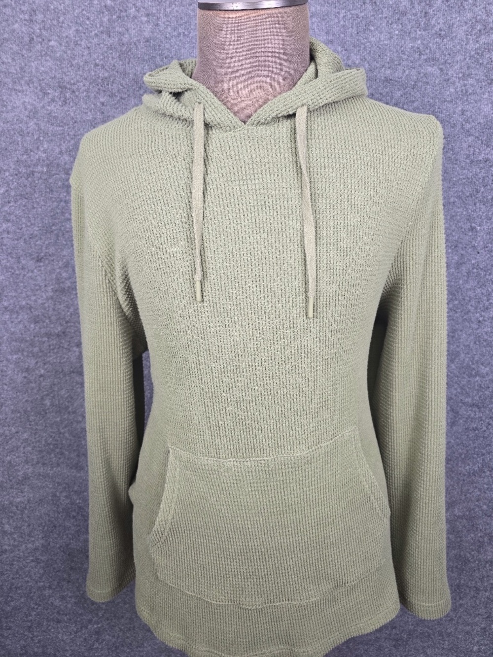Rainforest Cabin Waffle Knit Textured Hoodie Olive Green XXL Super Soft!